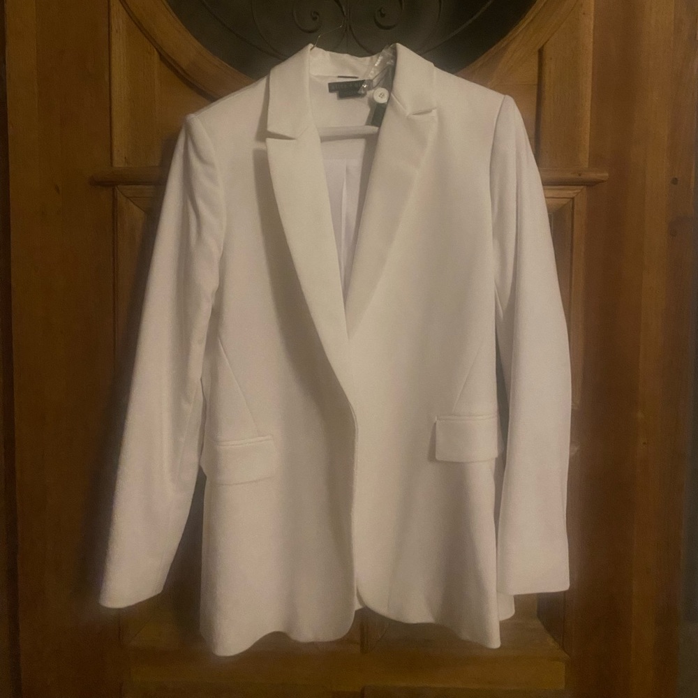 Alice and Olivia white blazer